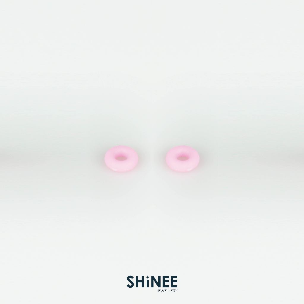 ยางขั้นสีชมพู 2 คู่ (อุปกรณ์ตกแต่ง) Shinee Jewellery