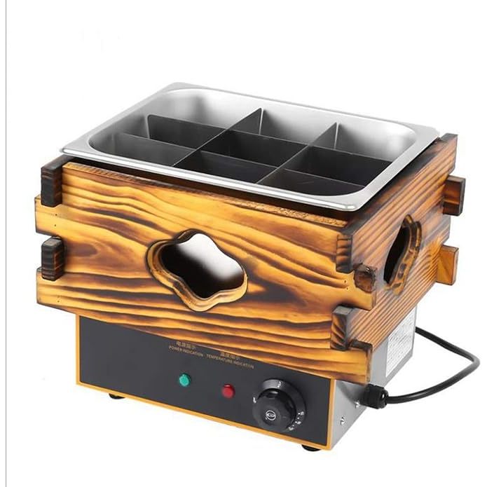 หม้อโอเด้ง ใช้ในเชิงพาญิชย์ โอเด้ง9ช่อง Oden เครื่องทำอาหารกล่องไม้ไฟฟ้า