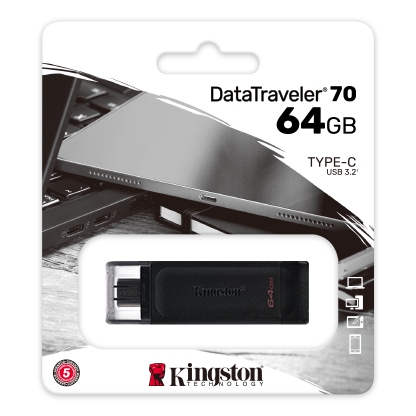 Flash Drive Kingston DT70 64GB Type C (USB 3.2) ประกันศูนย์ 5ปี