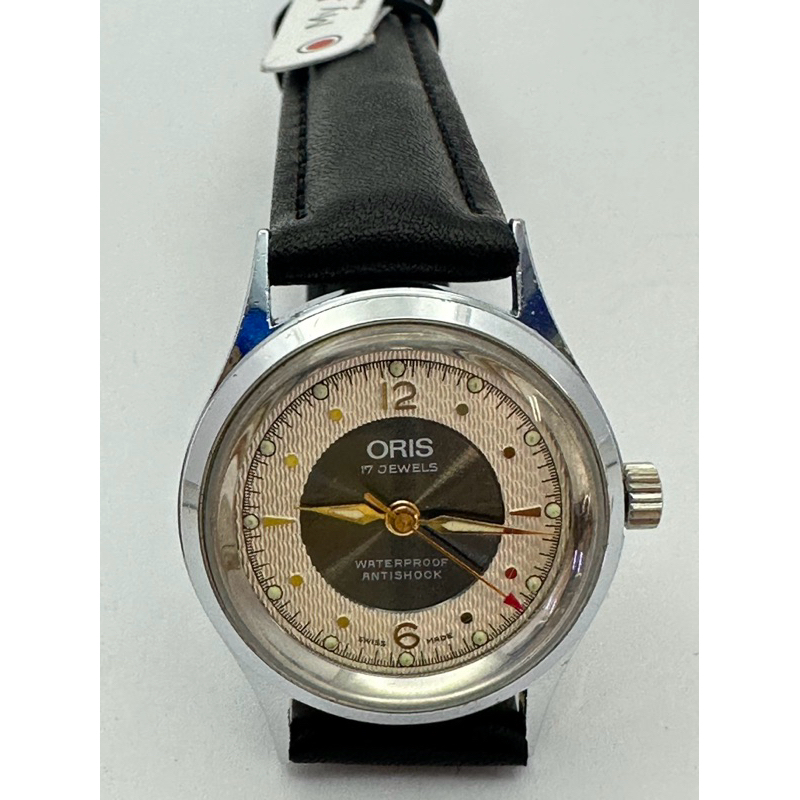 ORIS WATERPROOF ANTISHOCK 17 JEWELS ระบบไขลาน ตัวเรือนสแตนเลส นาฬิกาผู้หญิง มือสองของแท้