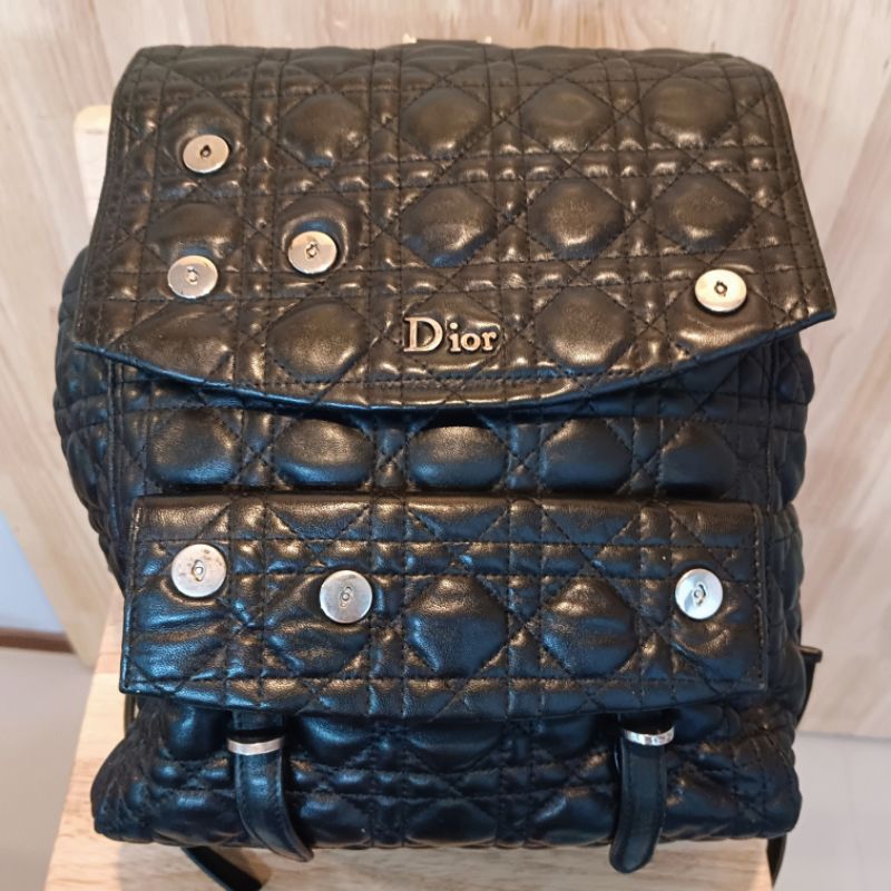 กระเป๋าเป้ดิออร์  วินเทจ หนังแท้ 100%#Dior#used##มือสอง#งานตู้ญี่ปุ่น+เกาหลี