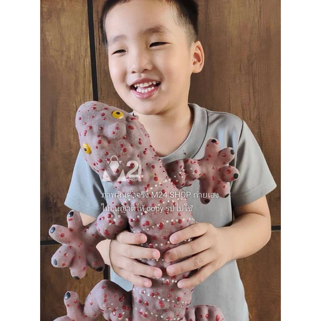 (1 ตัว) ตุ๊กแกยักษ์ ตุ๊กตายาง ตุ๊กแกปลอม ตุ๊กแก อุปกรณ์ตกแต่ง ฮาโลวีน ของเล่น ของสะสม โมเดลสัตว์ m24