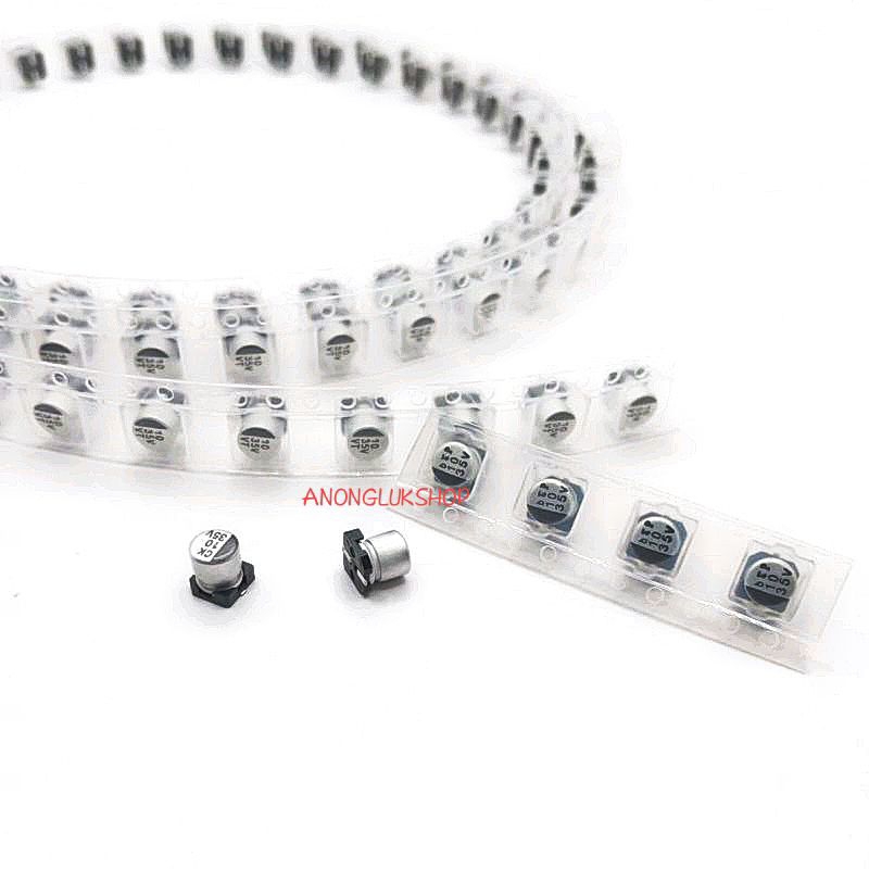 10ตัว👉👉C กระป๋อง C47UF C47MF คาปาซิเตอร์แบบแปะปริ้น C SMD 47UF 16V 25V 35V