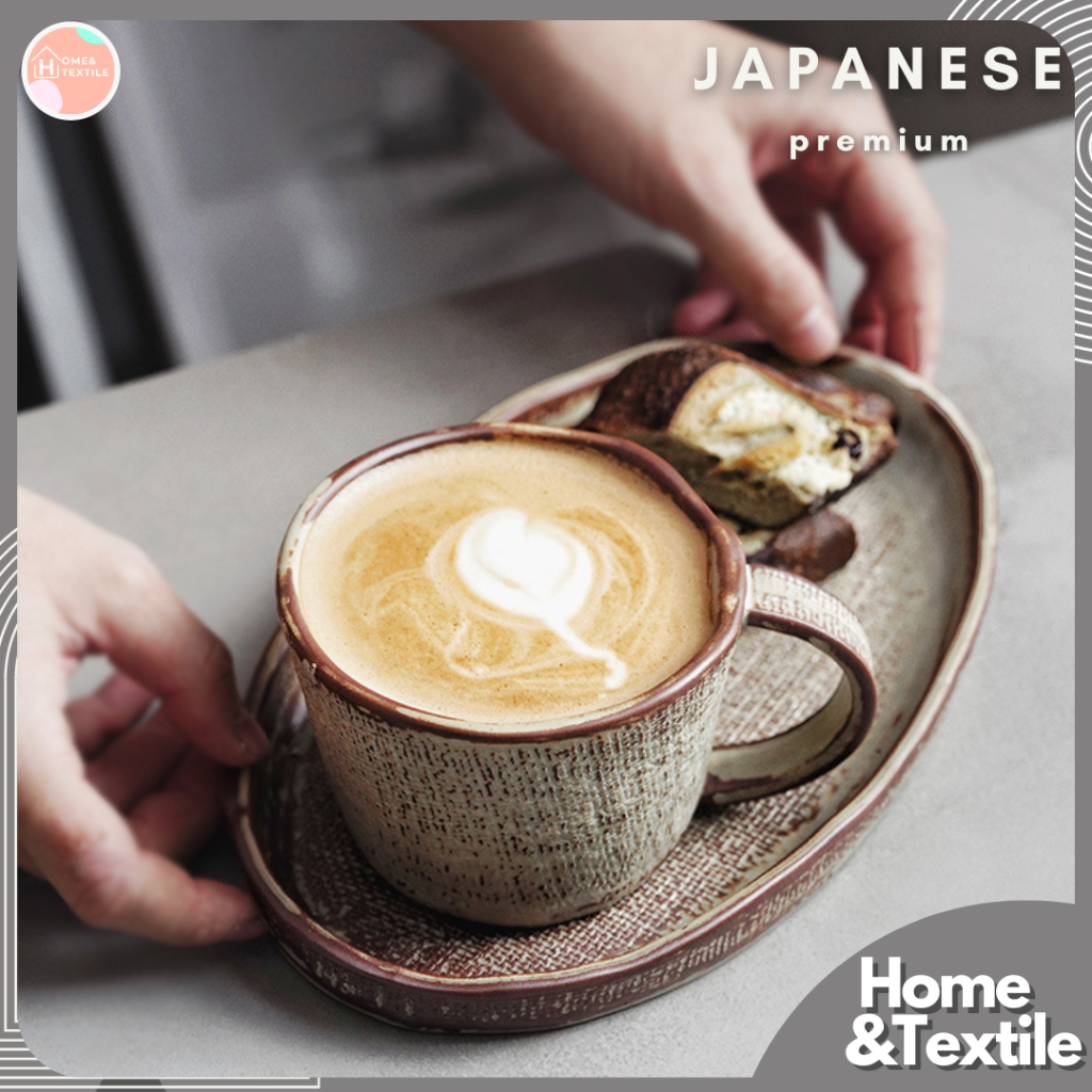 【Premium Japanese】แก้วกาแฟเซรามิค แฮนด์เมดสไตล์ญี่ปุ่น เนื้อพรีเมี่ยม