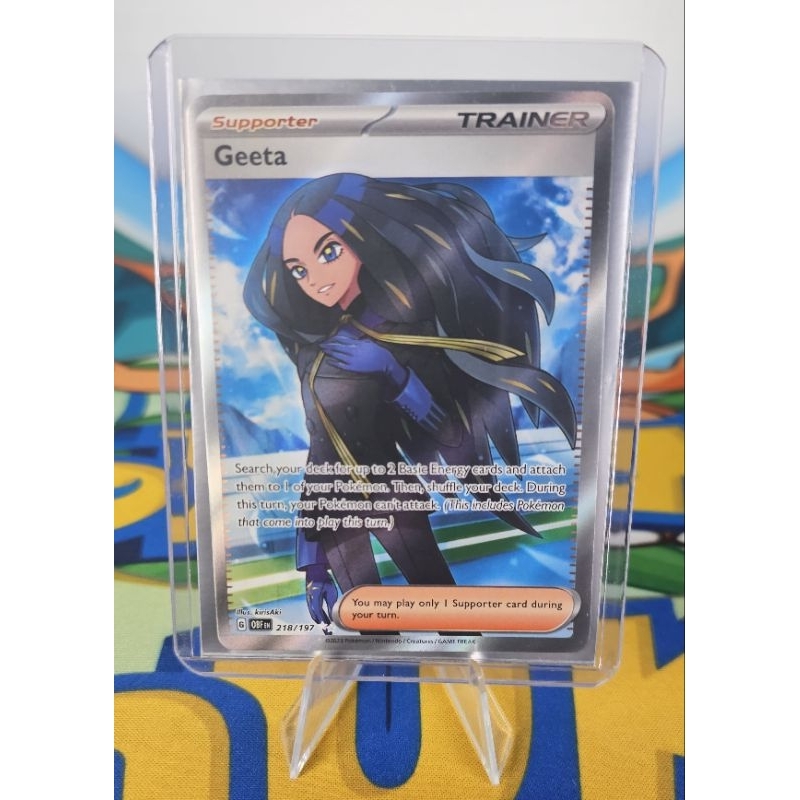 Pokemon Card "Geeta Trainer  218/197"ENG Obsidian Flames