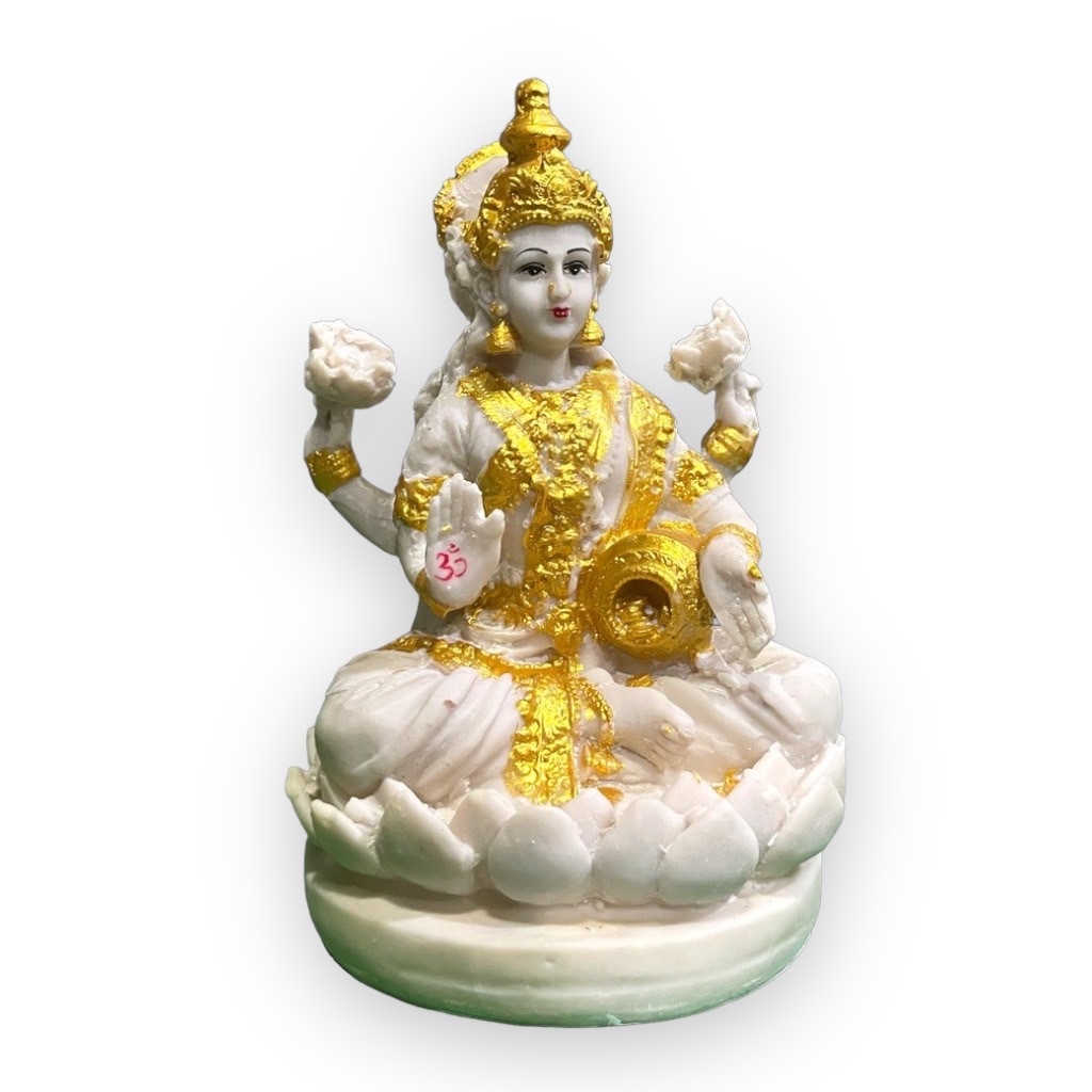 พระแม่ลักษมี  งานดิบตัดทอง กว้าง 5นิ้ว สูง 7นิ้ว