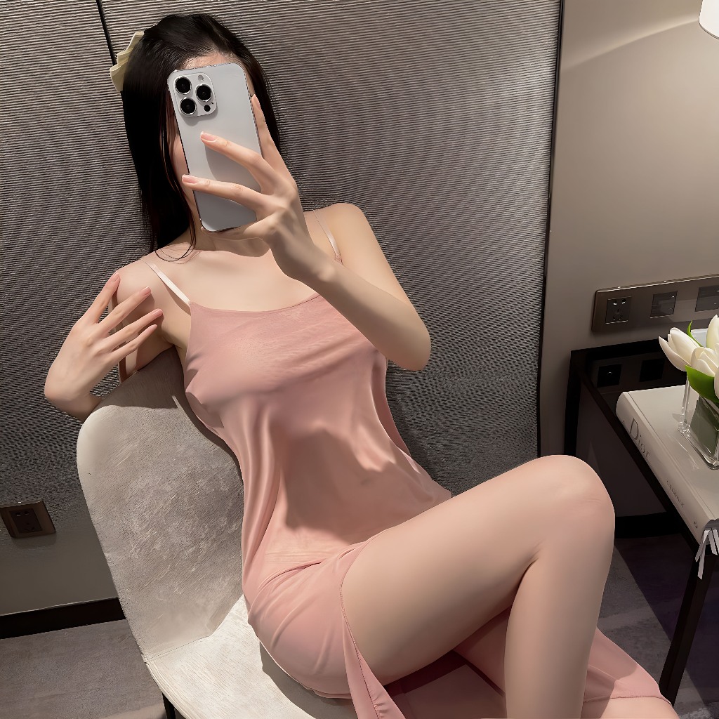 Hormones 💮💮 ชุดนอนผ้าชีฟอง  ชุดเซ็กซี่  ดูผ่าน  สลิง  บาง  เซ็กซี่  พร้อมส่งจากไทย（H1145） - รูปที่ 6