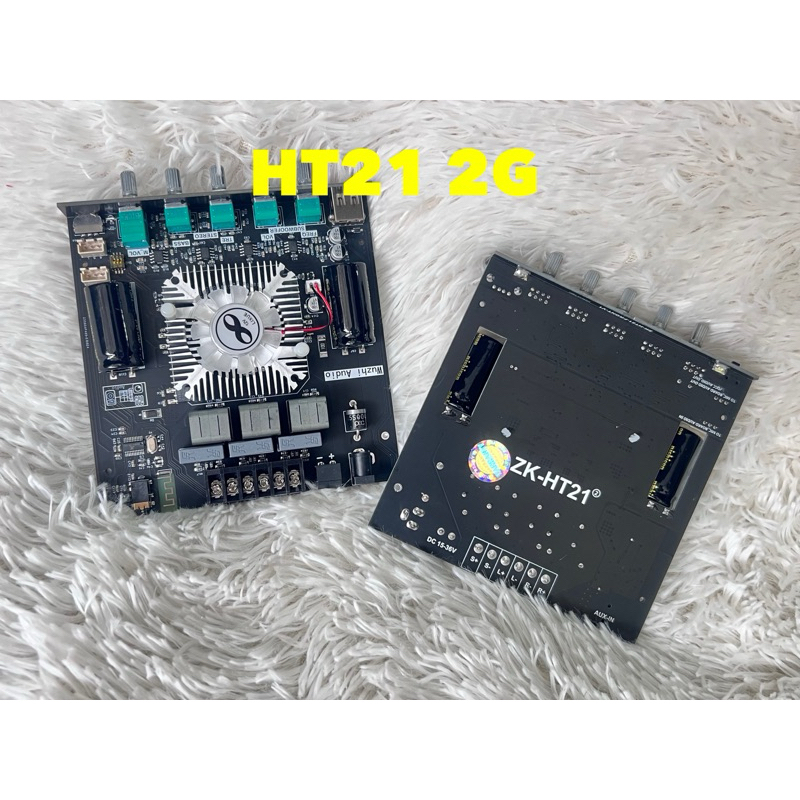 แอมป์จิ๋วbluetooth ZK HT21 2G/ 3G 2*160W TDA7498E พัดลมระบายความ ร้อนในตัว ระบบ 2.1ch AUX USB