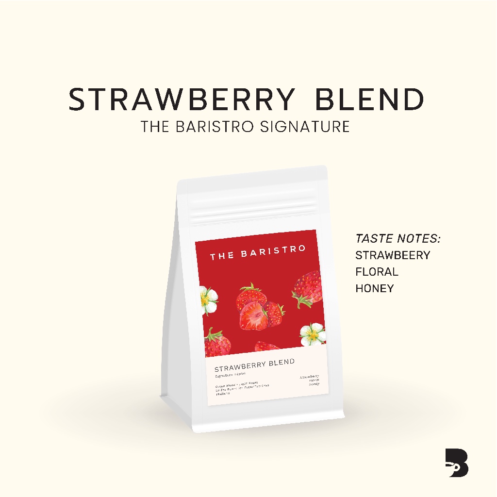 เมล็ดกาแฟ คั่วอ่อน - Strawberry Blend The Baristro Signature