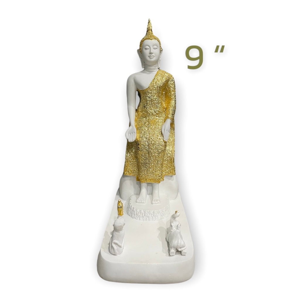 พระวันพุธกลางคืน  ขาวทอง กว้าง 9นิ้ว สูง 20นิ้ว