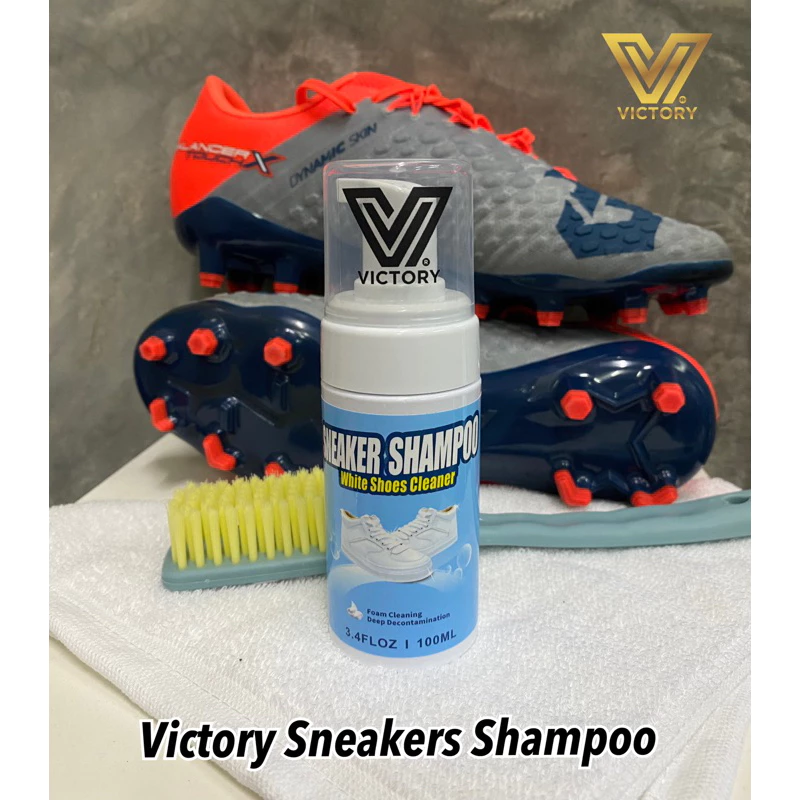 โฟม แชมพู ทำความสะอาดรองเท้า Victory แถมฟรี แปรงขัดและผ้าเช็ดรองเท้า