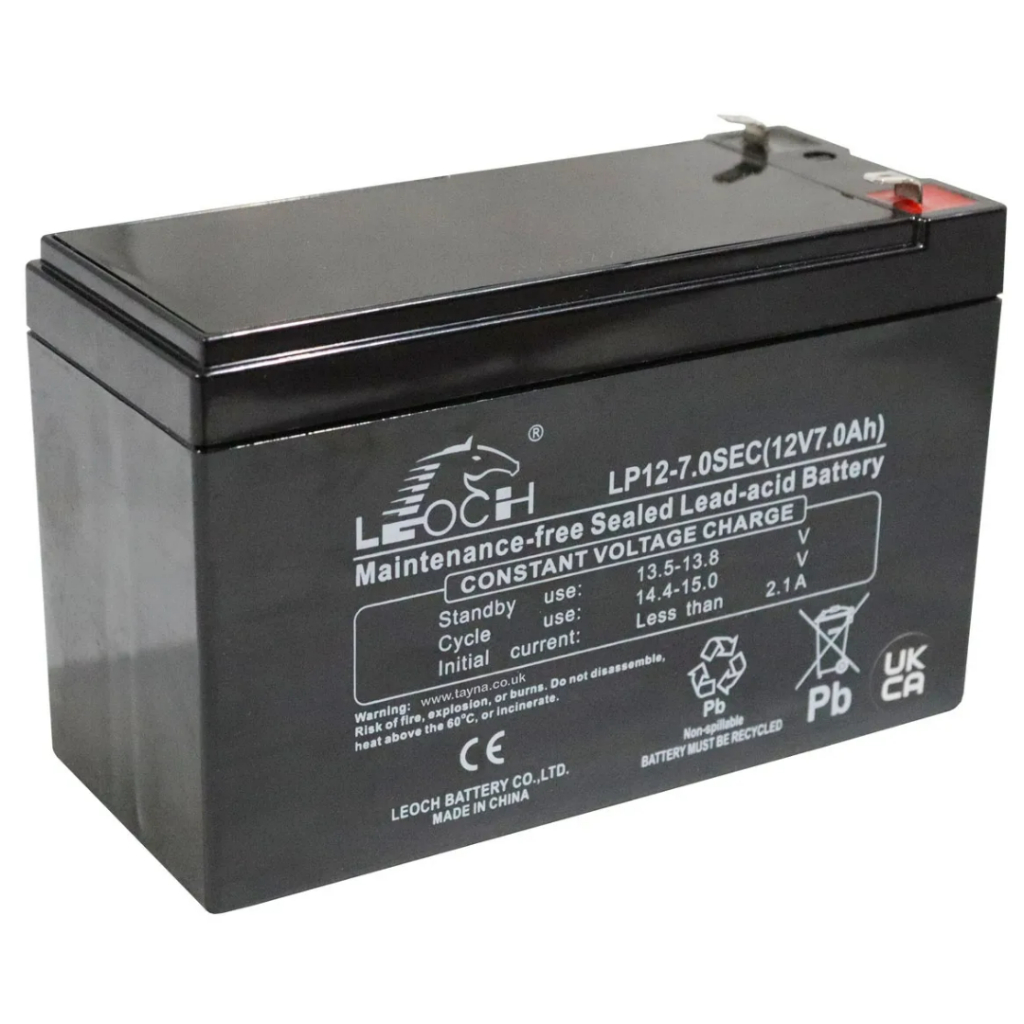 LEOCH  VRLA Battery LP12-7.0 ( 12V 7AH ) แบตเตอรี่แห้ง สำรองไฟ รับประกัน 1 ปี
