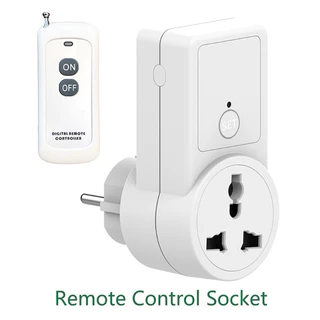 Digital remote control 1 Point พร้อมรีโมท1ตัว/ 2 ตัว/3ตัว ปลั๊กรีโมทไร้สาย แถม​ถ่าน