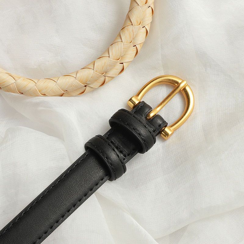 【จัดส่งจากกรุงเทพฯ】Retro เข็มขัดขนาดเล็กผู้หญิงอินเทรนด์พื้นผิวนักเรียนตกแต่งเยาวชนแฟชั่นกางเกงอเนกประสงค์เข็มขัดผู้หญิง