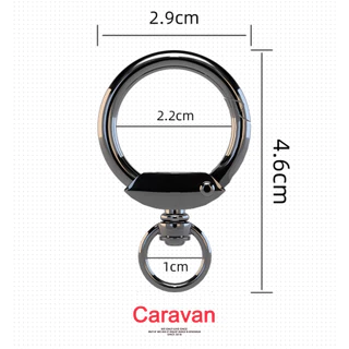Caravan Crew Keychain 2.9cm วัสดุโลหะ ประเภทแหวน