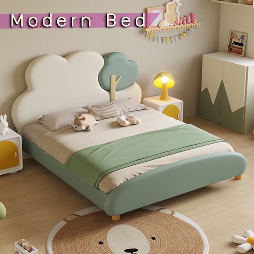 เตียง ก้อนเมฆ เตียงนอน Bed. Children's bed. Mattress not included. princess bed.