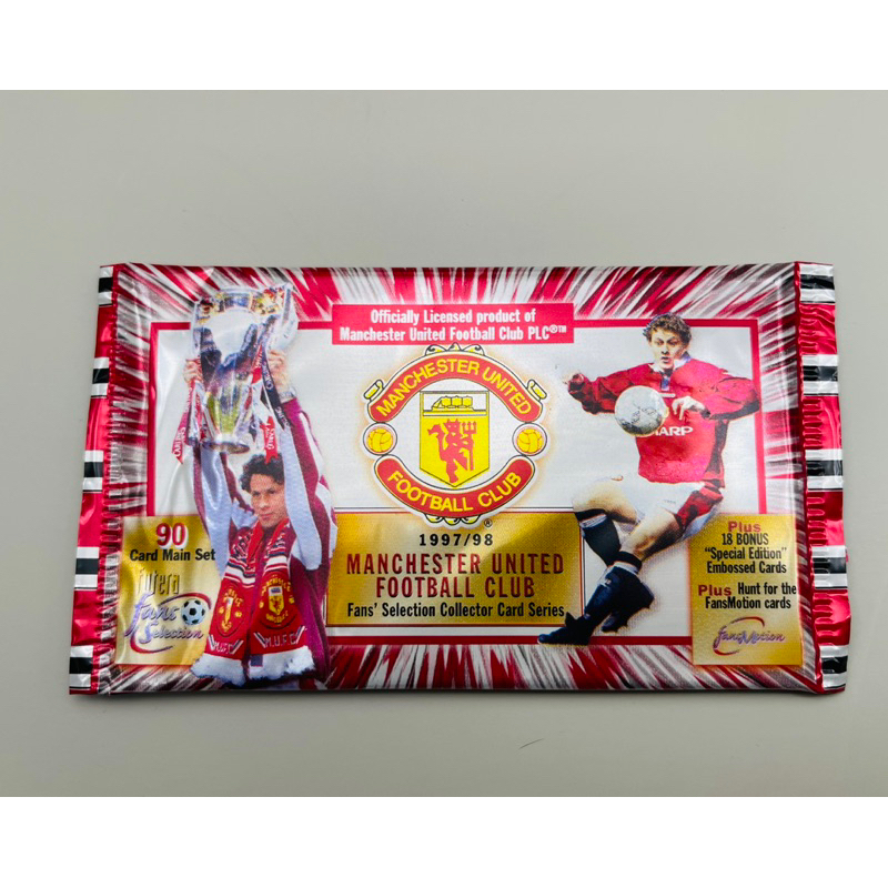 การ์ดฟุตบอล FUTERA FANS 1997/98 MANCHESTER UNITED CARD (ขายแยก 1ซอง มี6ใบ)