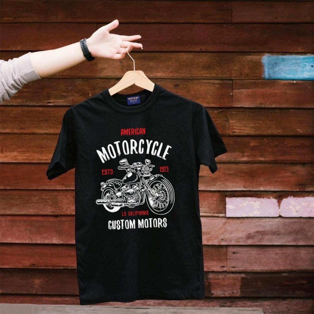 (พร้อมส่ง) เสื้อยืด MOTOR CUSTOM - ผ้า Cotton100%