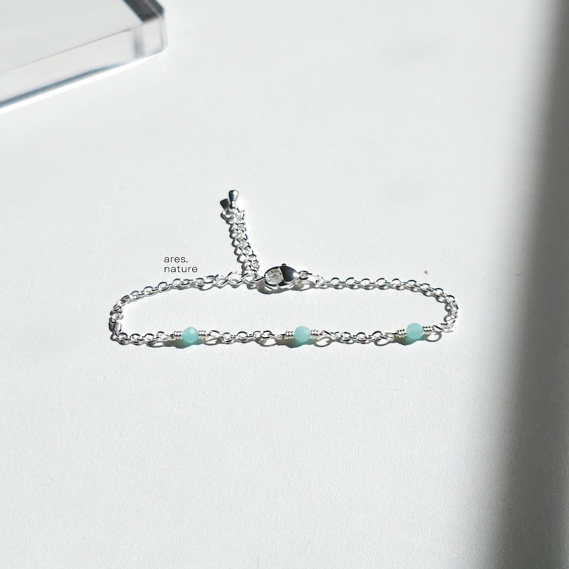 ares.nature - กำไลข้อมือ กำไลหิน  สร้อยข้อมือหิน รุ่น Tiny แบบห่างหินเจีย