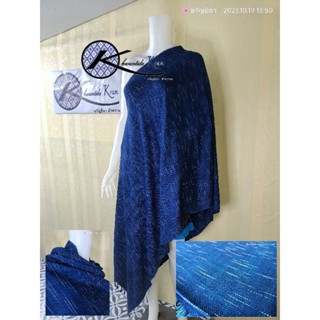 ✅✅ผ้าเกรดพรีเมี่ยม ผ้าคลุมไหล่ย้อมสีครามธรรมชาติแท้ 100% ลาย…