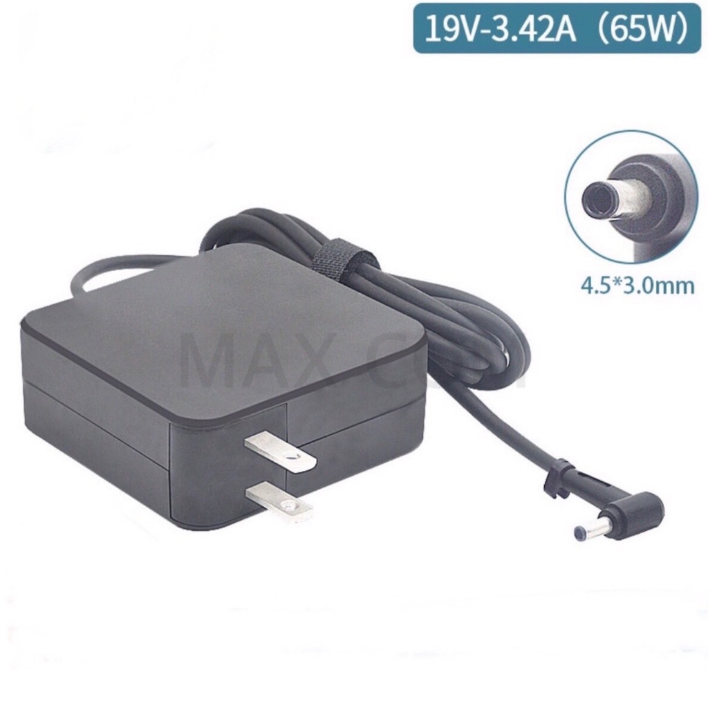 Asus 65W 19v 3.42a ขนาด 4.5 * 3.0 mm แบบตลับ สายชาร์จ อะแดปเตอร์ ชาร์จไฟ โน๊ตบุ๊ค เอซุส Notebook