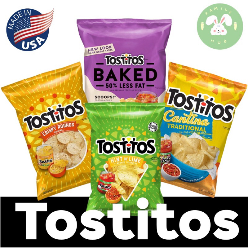 Tostotos tortilla chips 283g. cantina traditional / white corn round / hint of lime ขนมจากอเมริกา