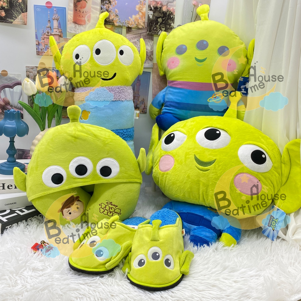 ตุ๊กตากรีนแมน หมอนข้างกรีนแมน หมอนรองคอกรีนแมน รองเท้าใส่ในบ้านกรีนแมน ผ้าห่มกรีนแมน Greenman Toy Story