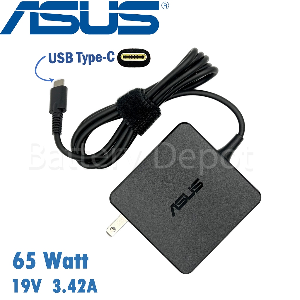Asus Adapter ของแท้ Asus ZenBook 13 UX325E / ZenBook 14 UX425E 65W หัว Jack USB Type-C สายชาร์จ เอซุส อะแดปเตอร์