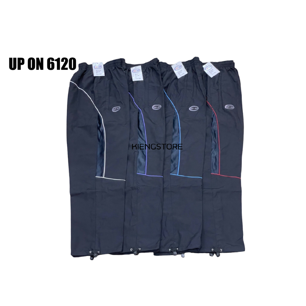 กางเกงวอร์มผ้าไมโครขายาว สีดำ ยี่ห้อ UP-ON รุ่น 6120 Made in Thailand ถูกที่สุด!