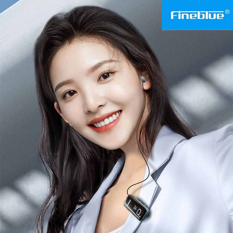 Fineblue หูฟังไร้สาย F580โทรออกชุดหูฟังแบบพกพาได้5.3สายเตือนการสั่นสะเทือนหูฟังสำหรับเล่นกีฬาวิ่ง