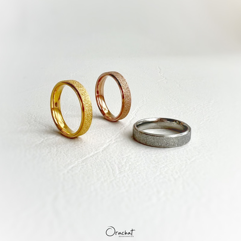 Classy sandy 14k ring (แหวนชุบ 14k สแตนเลส สวย ทน โดนแอลกอฮอล์ได้ ไม่ลอก)