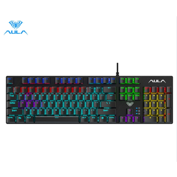 KEYBOARD AULA S2022 BLACK - BLUE-SWITCH สินค้ารับประกัน 2 ปี