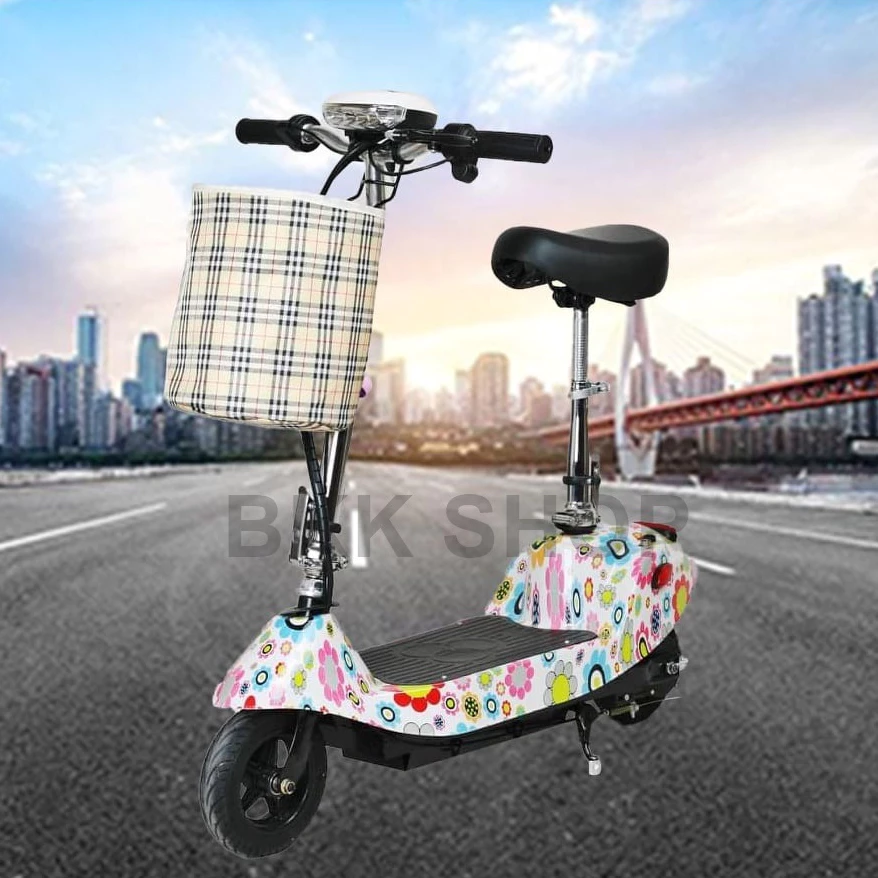 (ใหม่) สกู็ตเตอร์ไฟฟ้า Electric Scooter 24V ไฟหน้า LED E-Scooter ความจุของแบตเตอรี่ 24V20A-24/40A มอเตอร์ 350W