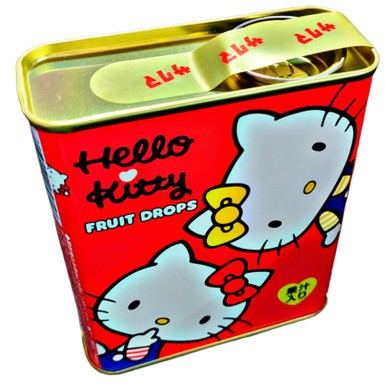 ลูกอมรสผลไม้รวม ขนาด75กรัม นำเข้าจากญี่ปุ่น Sakuma Hello Kitty Fruit Drops Candy 75g