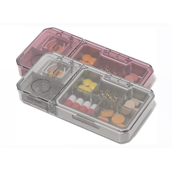 Smart medicine box กล่องยาอัจฉริยะ -ถอดแยกชิ้นล้างทำความสะอาดได้ง่าย