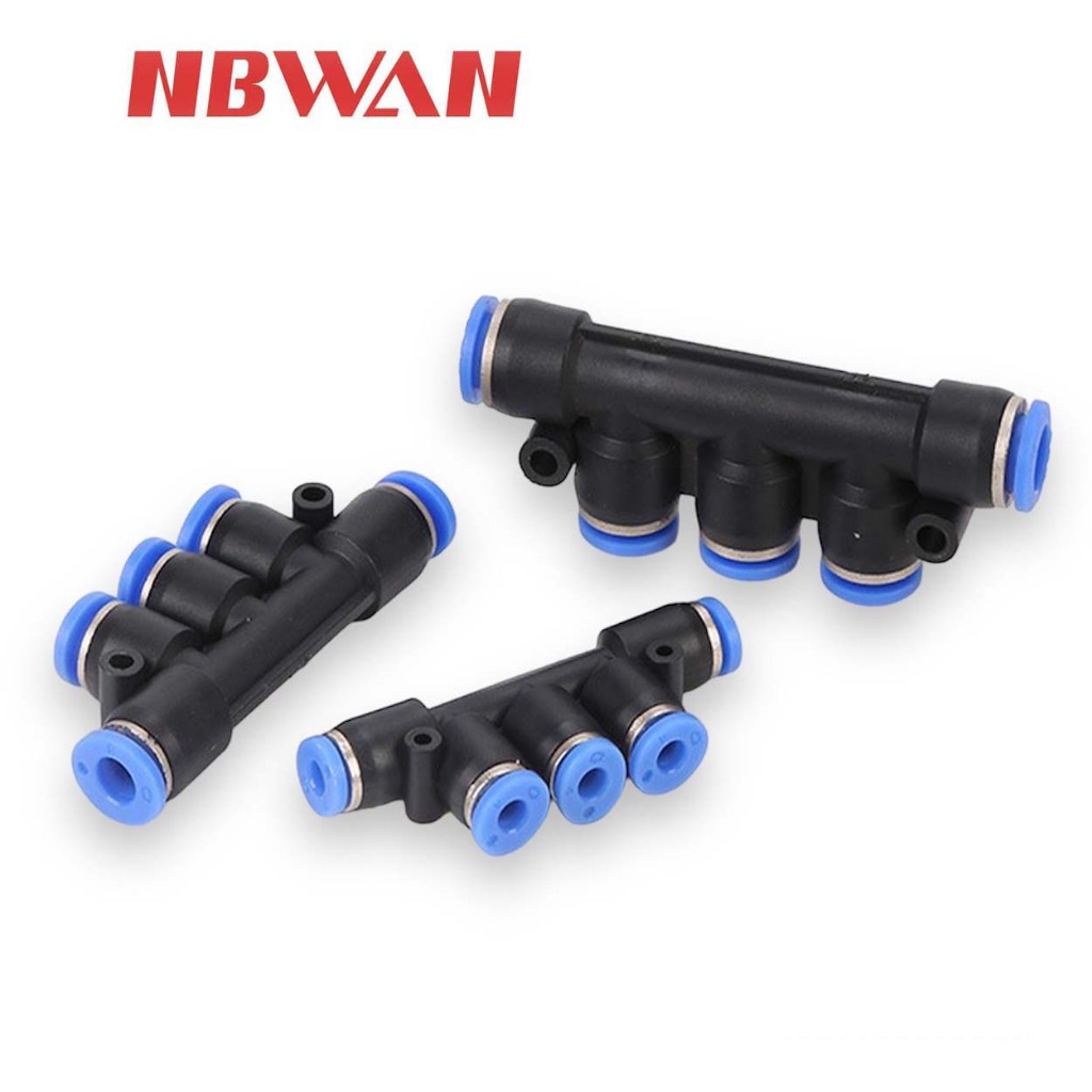 NBWAN ข้อต่อสายลม นิวเมติก 5 ทาง  ขนาด 6-12 มม.