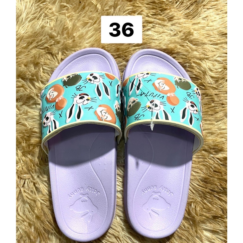 JELLY BUNNY รองเท้าแตะ รองเท้าลำลองผู้หญิง Size 36 สีม่วง