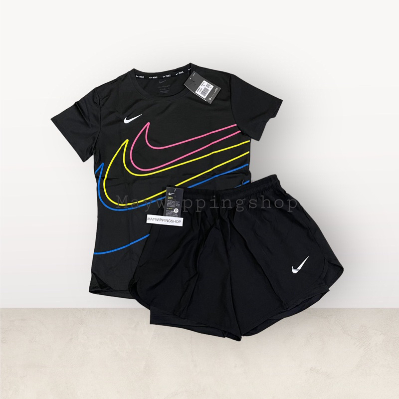 ขุดกีฬาหญิง เสื้อ+กางเกงขาสั้น มีซับใน (set19)