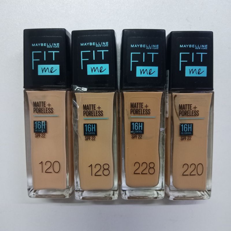 เมย์เบลลีน ฟิตมี ครีมรองพื้น 30 มล. หัวปั๊ม 110 112 120 128 220 228 Maybelline Fit me Matte + Porele