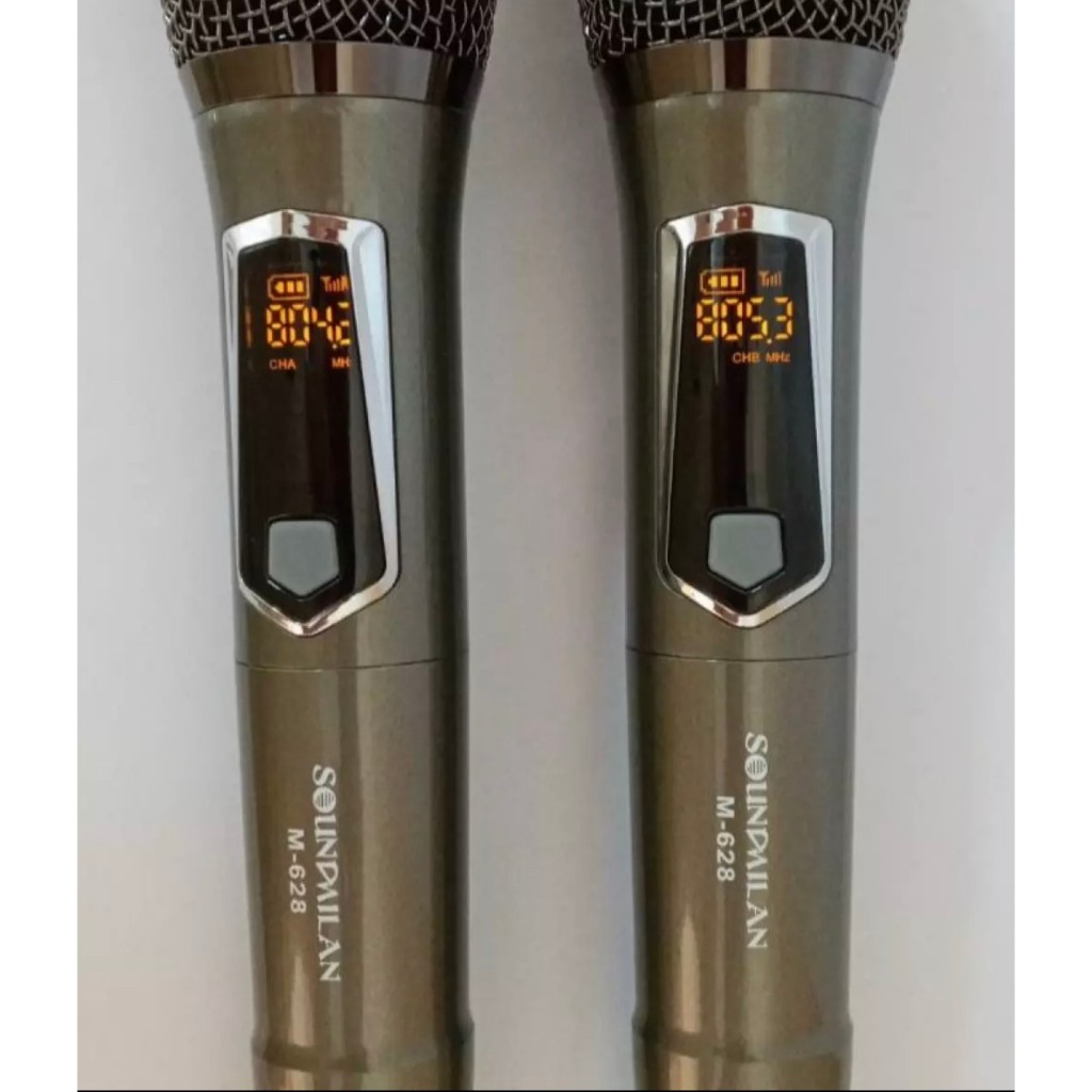 SOUNDMILAN ไมค์โครโฟน ไมค์โครโฟนไร้สาย ไมค์ลอยคู่ รุ่น M-628 UHF แท้ Wireless Microphone ไมค์ร้องเพลง รุ่นใหม่ล่าสุด