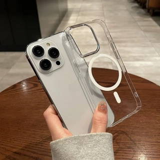 เคสใสกันกระแทก magnetic แม่เหล็กชาร์จไร้สาย เคสใสไอโฟนTPUใส งานหนาอย่างดี สินค้าพร้อมส่งจากไทย Magnetic series Casemagsa