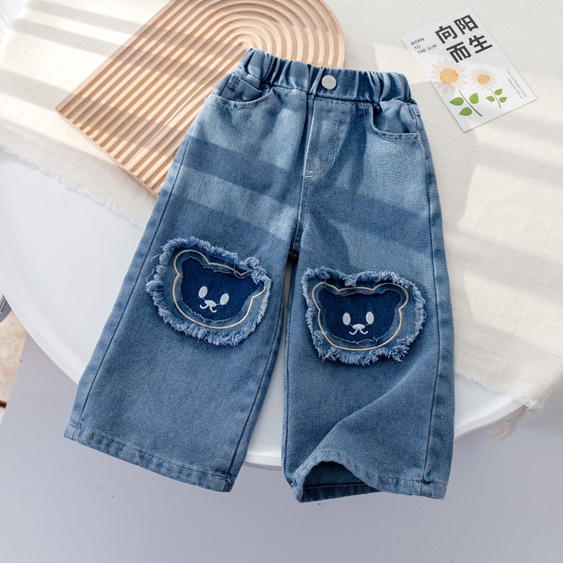 👖พร้อมส่งจากไทย👖กางเกงยีนส์เด็ก กางเกงยีนส์ขายาวเด็ก