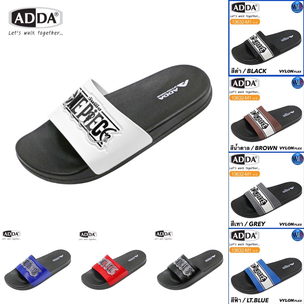 ADDA รองเท้าแตะแบบสวม รุ่น 13615-M1 / 13632-M1 ลายลิขสิทธิ์ ONE PIECE