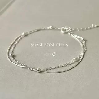 GLAMOR✨พร้อมส่ง สร้อยข้อมือเงิน Snake Bone Chain สร้อยข้อมือเงิน สร้อยข้อมือเงิน สร้อยข้อมือผู้หญิง