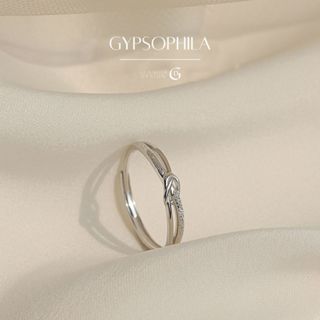 GLAMOR✨แหวนเงิน Gypsophila ฝังหินCZประกายละเอียดดุจเกสรยิปซี…