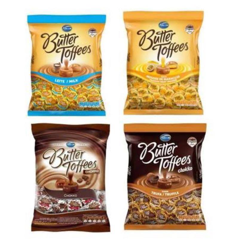 W /T/F  Arcor butter toffees milk / chocolate 100g ท็อฟฟี่เคี้ยวหนึบรสนม & ช็อกโกแลต