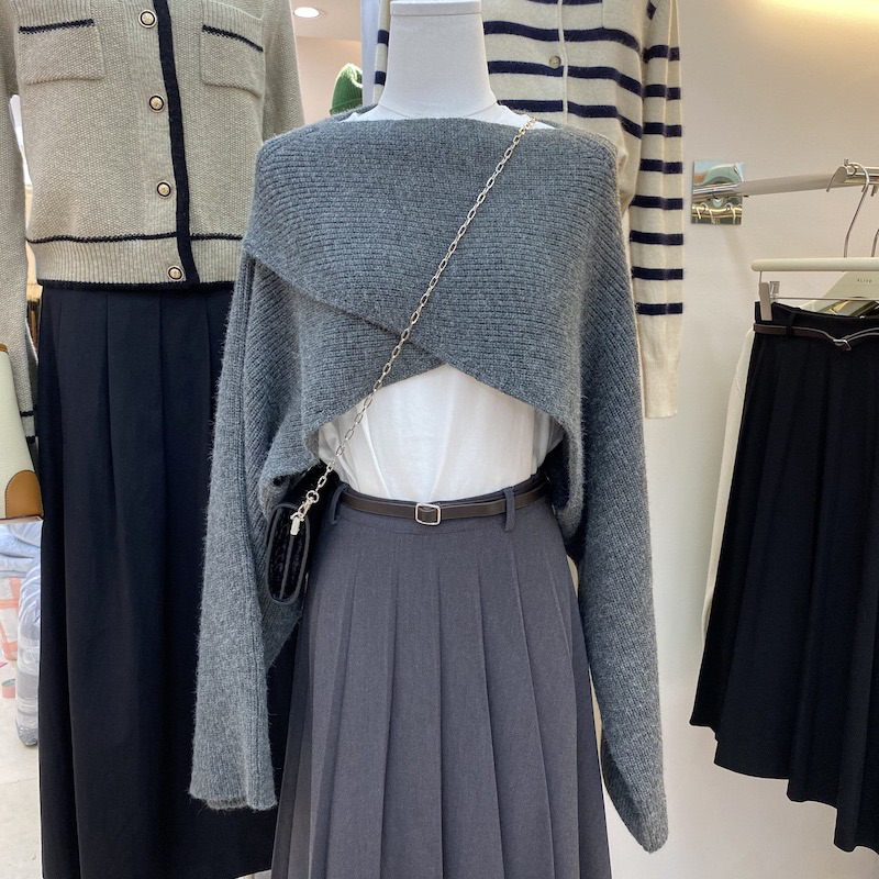 X-Y 422#-เสื้อคาร์ดิแกนแขนยาวลําลองผ้าถักแฟชั่นสําหรับผู้หญิงoversize