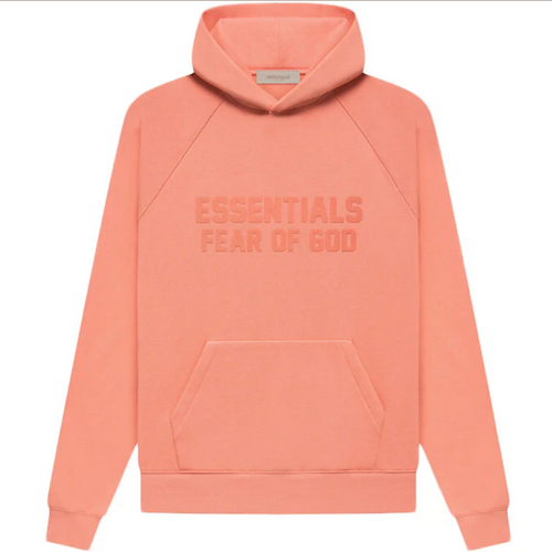 ESSENTIALS FLEECE HOODIE (CORAL)