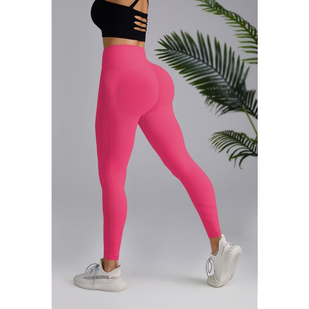 🔥【เตรียมส่ง】🔥(Yoga)กางเกงโยคะกางเกงกีฬาขายาวเอวสูงผ้าถักไร้ตะเข็บกีฬาขายาวระบายอากาศได้ดี - รูปที่ 5