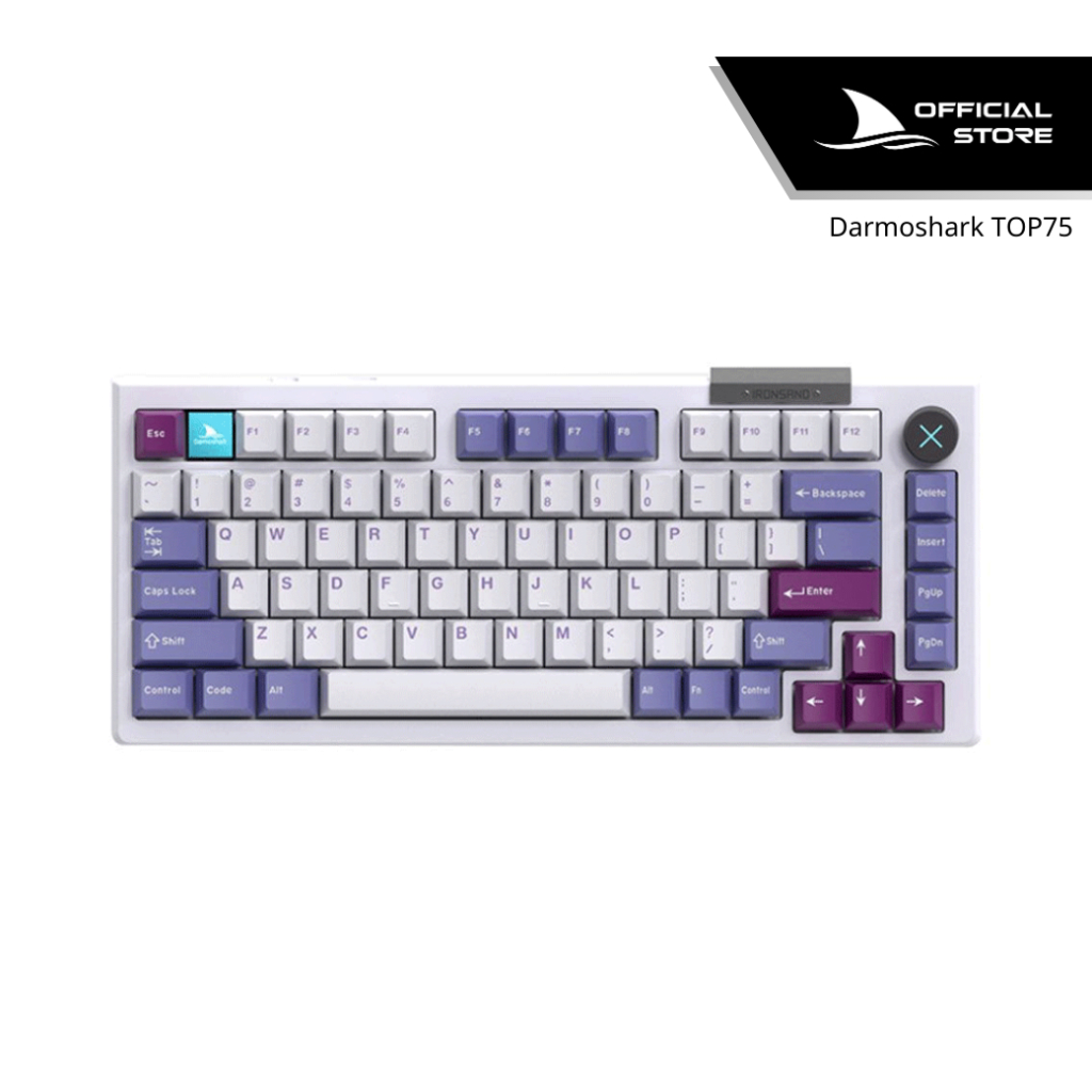 Darmshark Top75 แมคคานิคอลคีย์บอร์ดไร้สายสำหรับเล่นเกม สวิตช์ TTC RGB ขนาด 75%